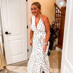 Vici dolls black and white polka dot dress